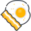 Egg and bacon icon 64x64