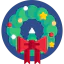 Christmas wreath icon 64x64