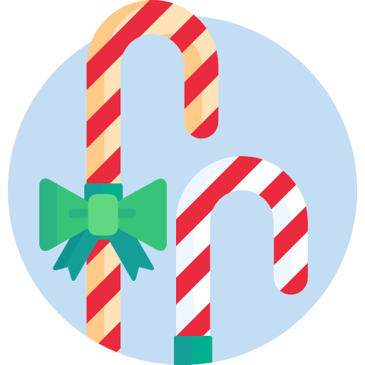 Candy cane icon