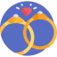 Wedding rings icon 64x64