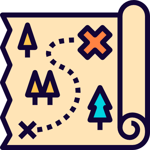 Treasure map icon