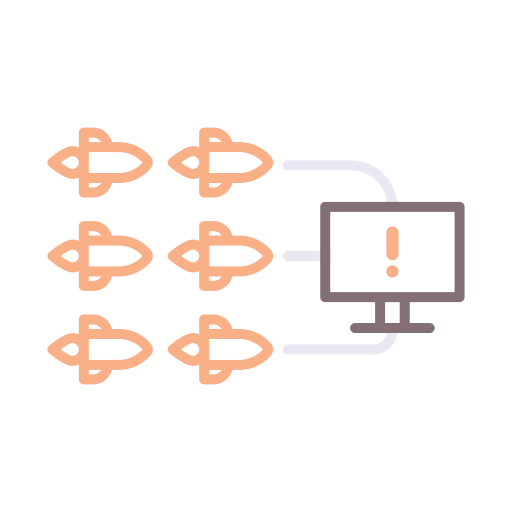 Cyber attack icon