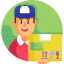 Delivery boy icon 64x64