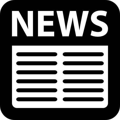 Newspaper square rounded interface symbol icon