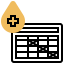 Blood donor card icon 64x64