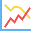 Line chart biểu tượng 64x64
