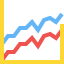 Line chart biểu tượng 64x64