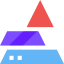 Pyramid chart icon 64x64