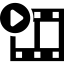 Movie frames play button interface symbol icon 64x64