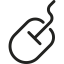 Inclined Mouse with Cable icon 64x64