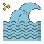 Sea waves icon 64x64