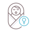 Baby girl icon 64x64