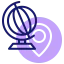 Earth globe icon 64x64
