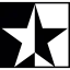 black white star іконка 64x64