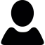 Black user shape icon 64x64