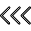 Arrowheads pointing to the left Symbol 64x64