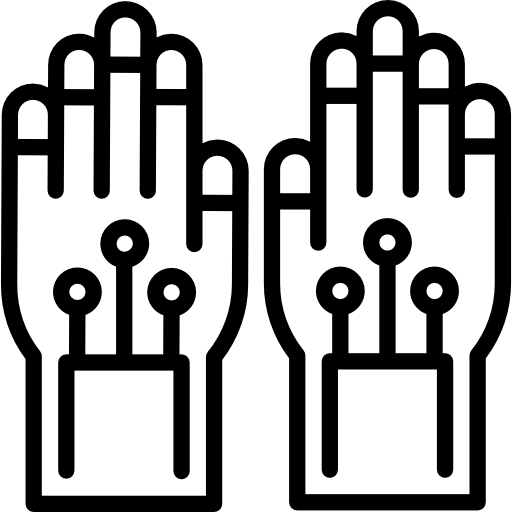 Wired gloves icon