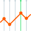 Line chart biểu tượng 64x64
