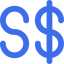 Singapore dollar icon 64x64