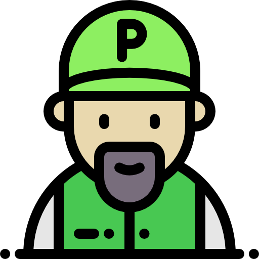 Parking worker icon