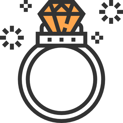 Diamond ring icon