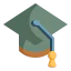 Graduation cap icon 64x64
