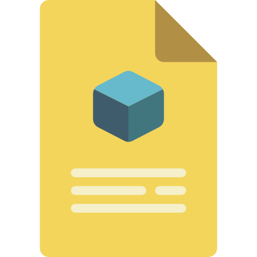 3d printing document icon