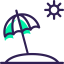 Sun umbrella icon 64x64