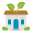 Eco house icon 64x64