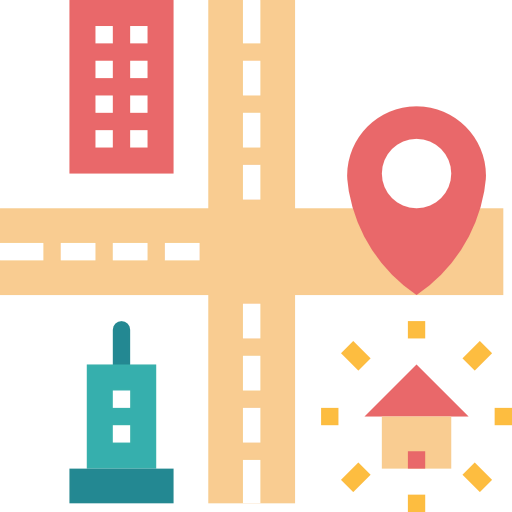 Map and location icon