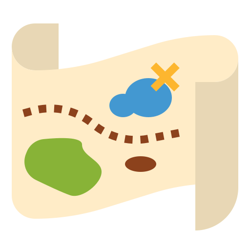 Treasure map icon