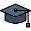 Graduation cap icon 64x64