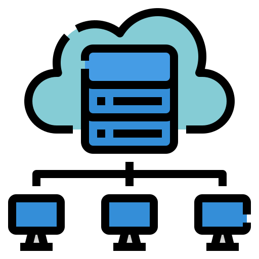 Cloud hosting icon