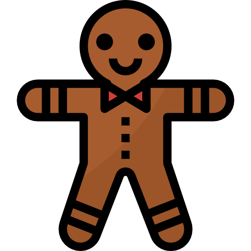 Gingerbread man icon