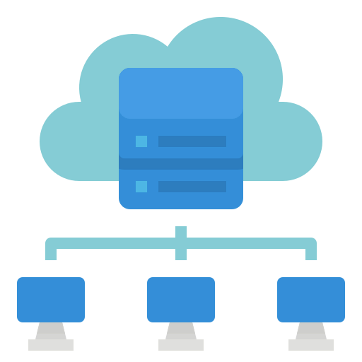 Cloud hosting icon