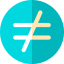 Is not equal to icon 64x64