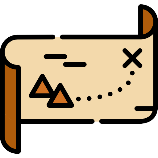 Treasure map icon