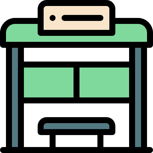 Bus stop icon