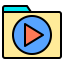 Video folder biểu tượng 64x64
