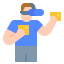 Virtual reality glasses icon 64x64