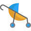Baby stroller icon 64x64