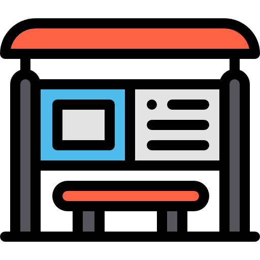 Bus stop icon