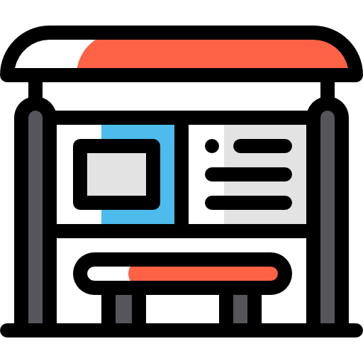 Bus stop icon