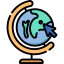 Earth globe icon 64x64