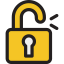 Open padlock icon 64x64