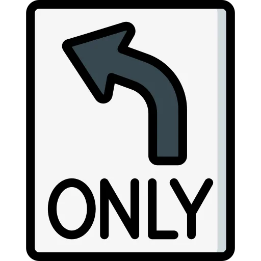 Turn left icon