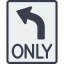 Turn left icon 64x64