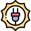 Sun energy icon 64x64