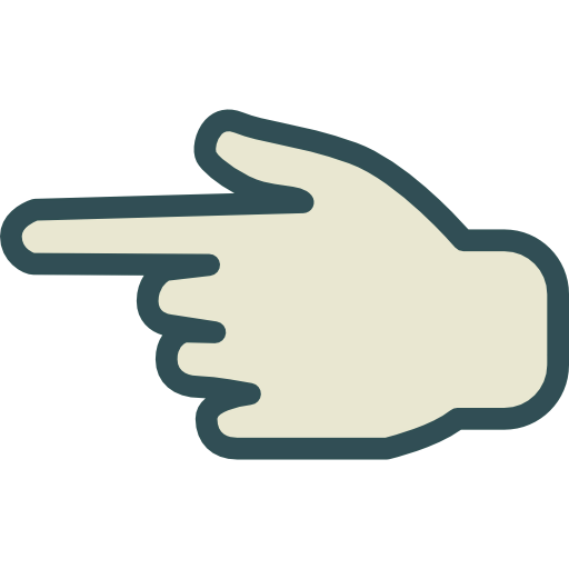 Pointing left icon