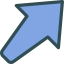 Diagonal arrow icon 64x64